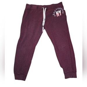 Aeropostale Maroon Drawstring Jogger Sweatpants